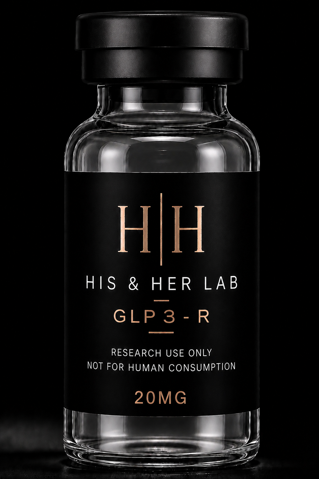 His & Her Lab GLP3-R 20mg research peptide bottle